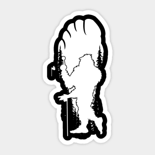 Sasquatch Golf Footprint Bigfoot Golf Player Sticker